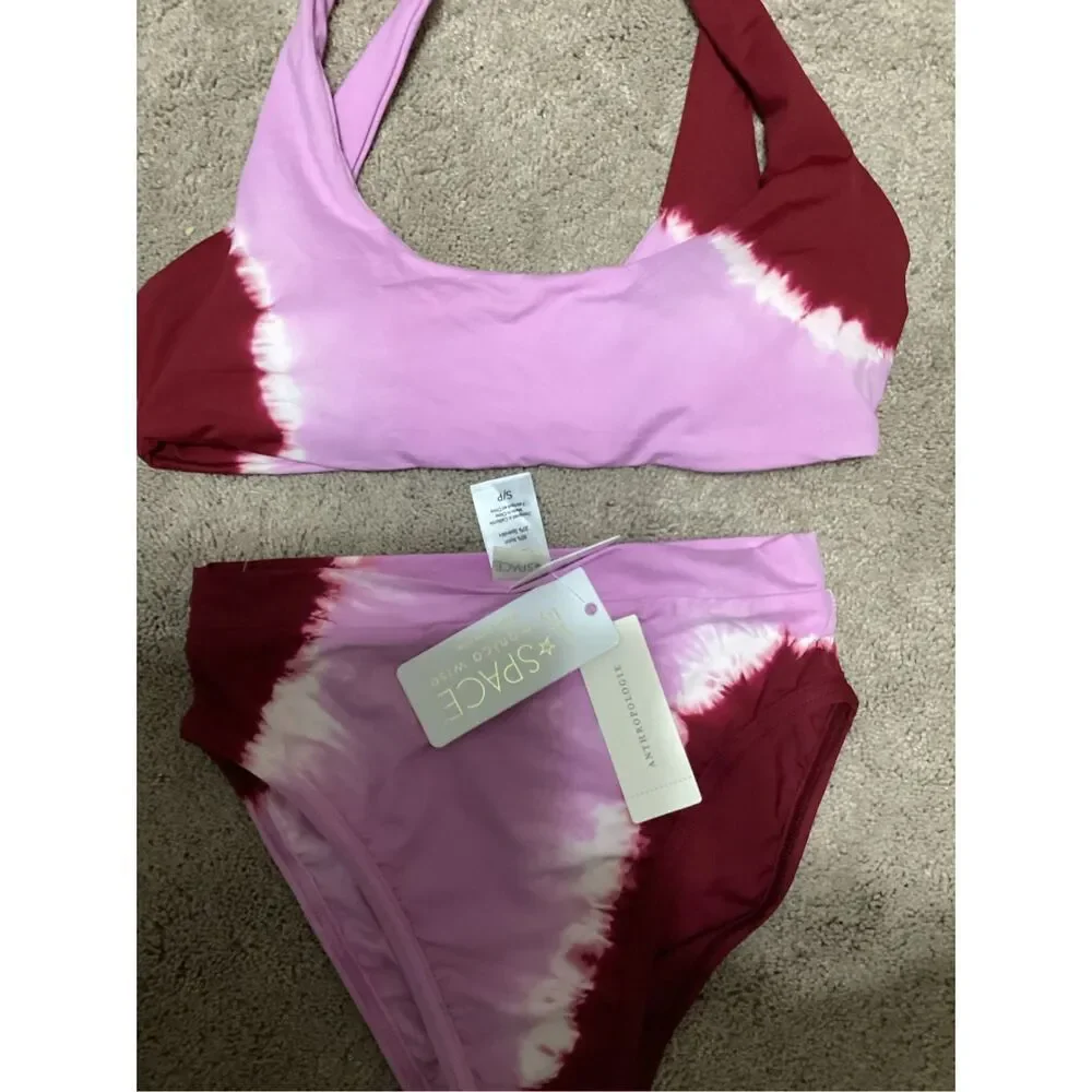 New. L*SPACE pink tie dye bikini. Retails $220. Small